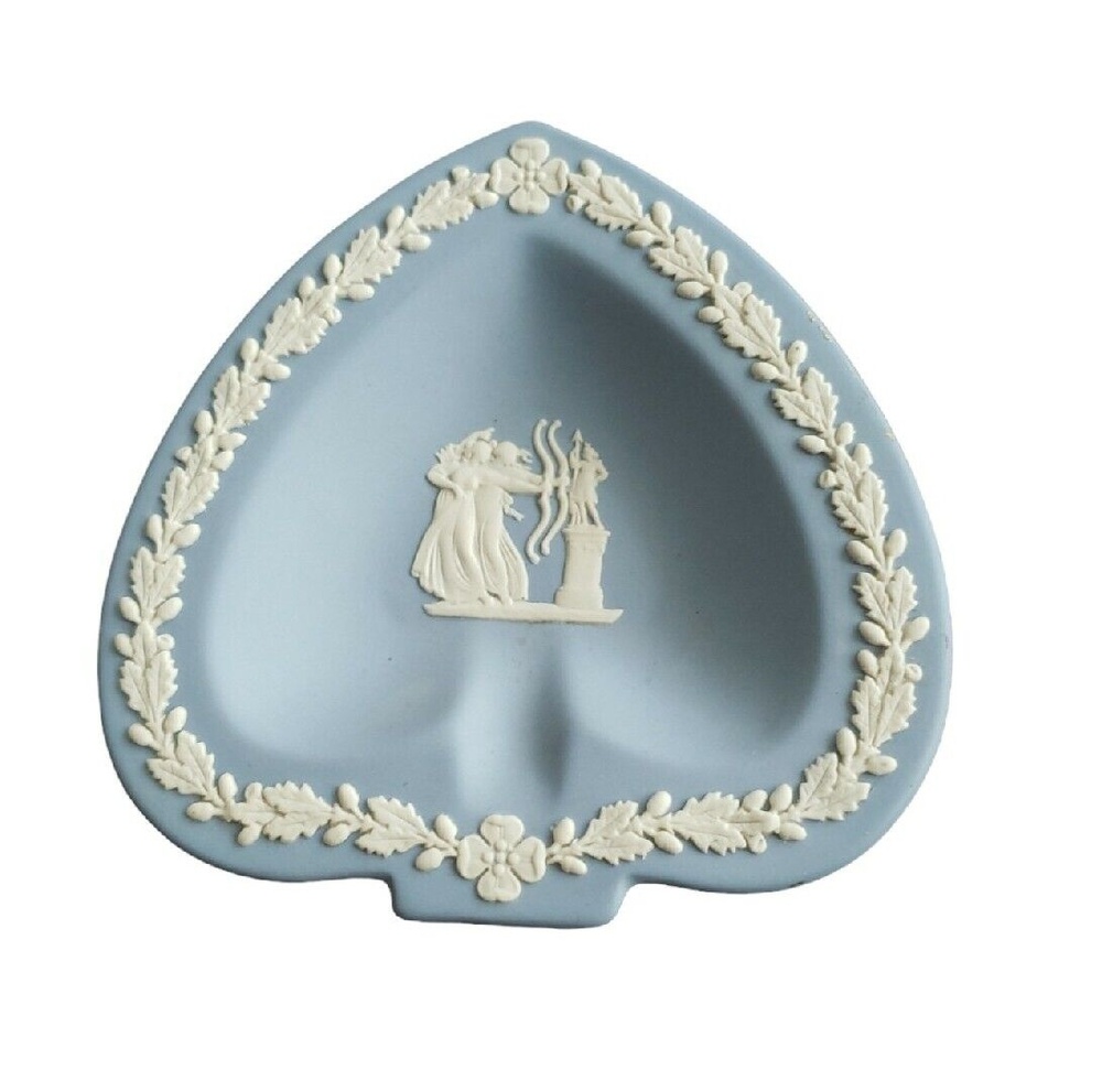 Wedgewood Jasperware Blue Spade Trinket Dish